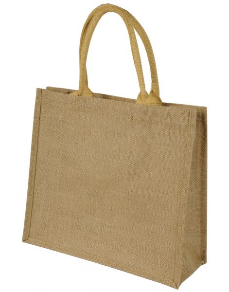 Jute Shopping Bag with Short Straps 