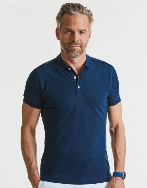 Men's Fitted Stretch Polo, Russell