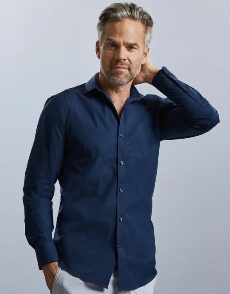 Men's LS Ultimate Stretch Shirt, Russell