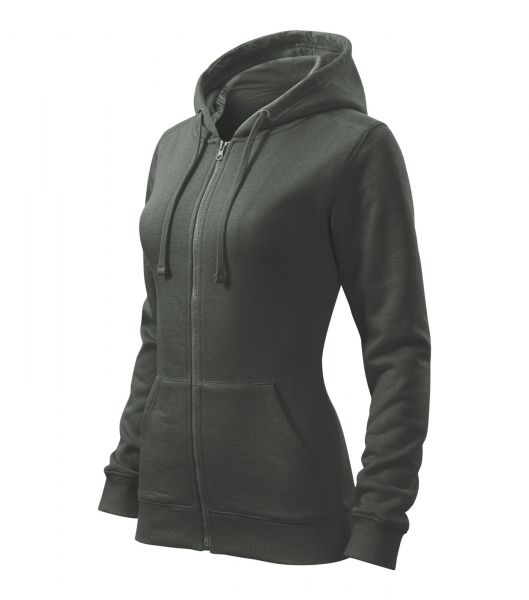 Ladies Hooded Sweatshirt, Malfini Trendy Zipper