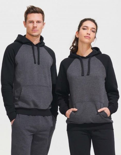 Unisex Bicolour Hooded Sweatshirt, Sol's