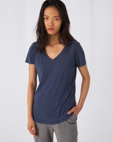 Women T-Shirt, V Triblend, B&C Collection