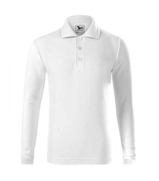 Long Sleeve Kids Polo Shirt, Malfini Pique