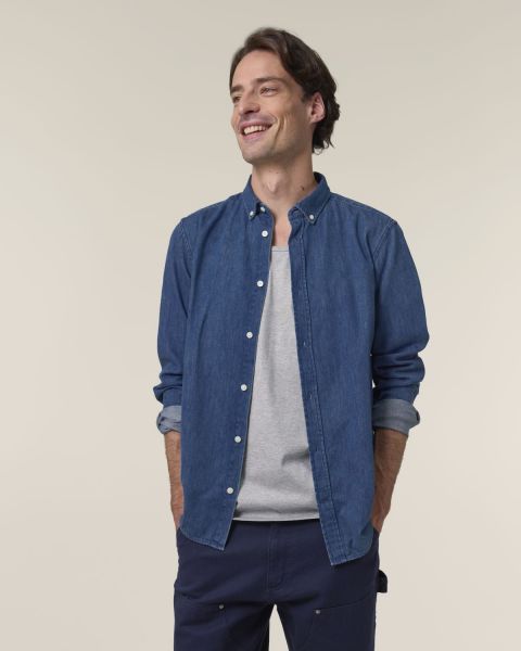 Men Shirt, Denim, Stanley/Stella