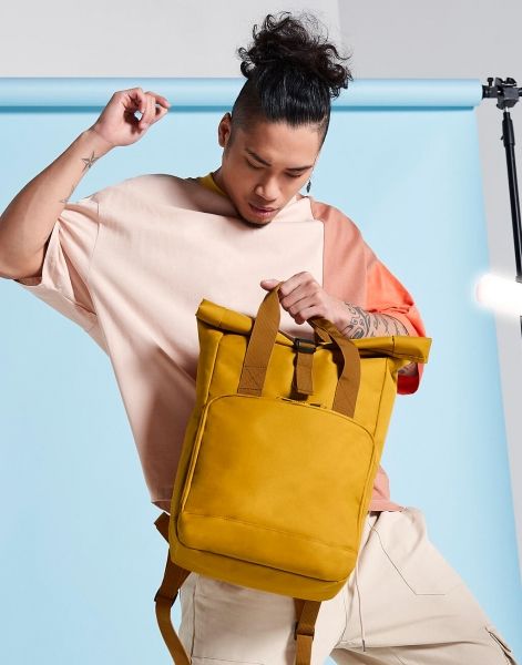 Twin Handle Roll-Top Backpack, BagBase