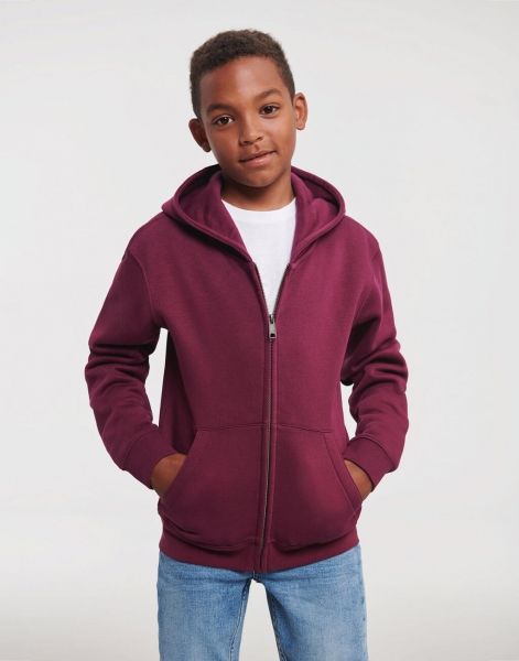 Kids Authentic Zipped Hood Sweat, RUSSELL