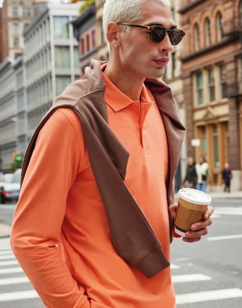 Men Long Sleeve Polo T-Shirt, My Polo, B&C Collection