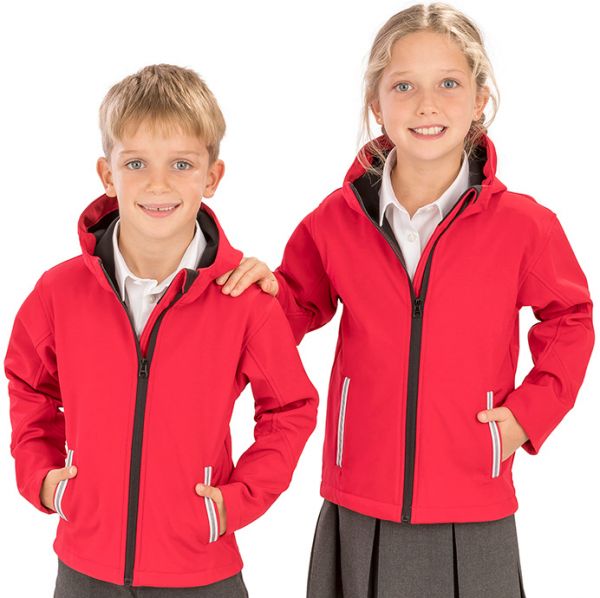 Junior Performance Hooded Softshell Jacket, Result