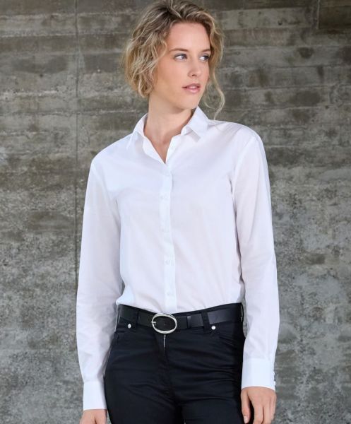 Ladies Poplin Shirt, Long Sleeve, Daiber