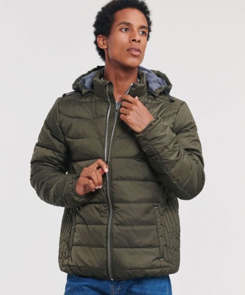 Men Hooded Jacket, Russell Nano