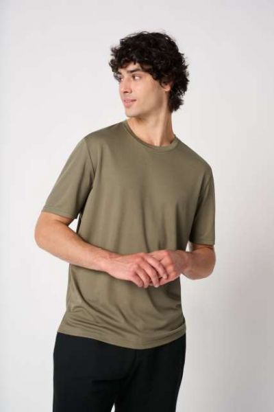 Men Polyester T-Shirt, Mercury