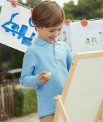 Polo T-Shirt for kids, Long Sleeve Fruit of the Loom
