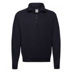 Classic Zip Neck Sweat, Fruit of the Loom