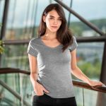 Ladies T-shirt, Malfini Fit V-Neck
