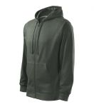 Men Hooded Sweatshirt, Malfini Trendy Zipper