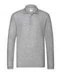 Premium Long Sleeve Polo Shirt, Fruit of the Loom