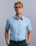 Men's Herringbone Short Sleeve Shirt, Russell