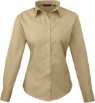 Ladies Poplin Shirt, Long Sleeve, Premier
