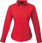 Ladies Poplin Shirt, Long Sleeve, Premier