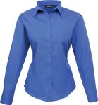 Ladies Poplin Shirt, Long Sleeve, Premier