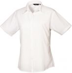 Women Poplin Shirt, Short Sleeve, Premier