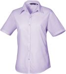 Women Poplin Shirt, Short Sleeve, Premier
