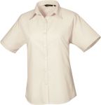Women Poplin Shirt, Short Sleeve, Premier