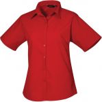 Women Poplin Shirt, Short Sleeve, Premier