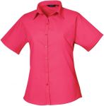 Women Poplin Shirt, Short Sleeve, Premier
