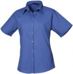 Women Poplin Shirt, Short Sleeve, Premier