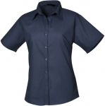 Women Poplin Shirt, Short Sleeve, Premier